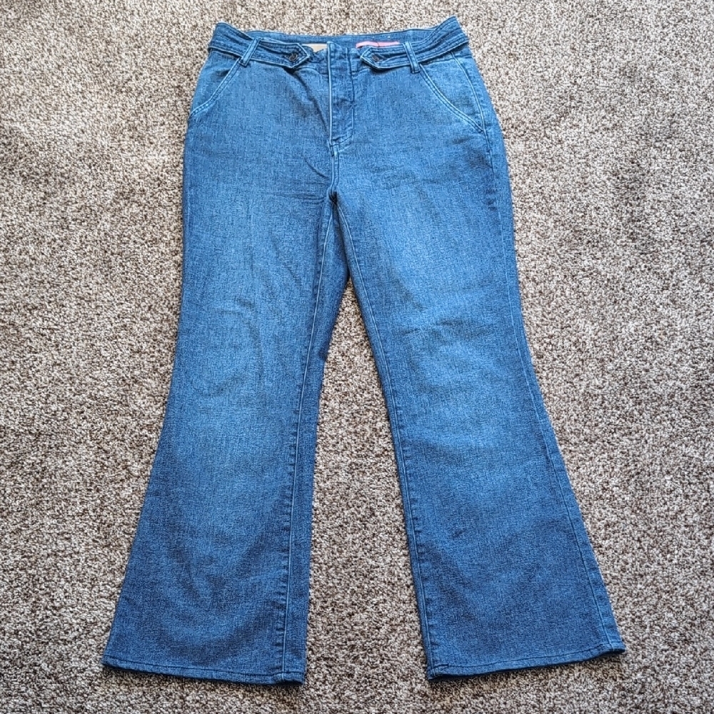 Pilcro The Kit High Rise Wide Leg Utility Denim Jeans Size 30